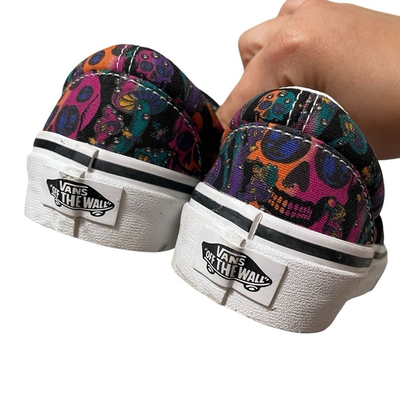 Vans Slip On Mushroom Skull Trippy Drip Psychedelic - Picture 7 of 10